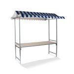 Marktstand / Verkaufsstand professional Blau/Wei&szlig;  artikelnr: g44383