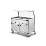 Bain-Marie Wagen 3x GN1/1 & Hustenschutz mit LED-Beleuchtung und Frontglas  kaufen