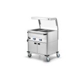  Bain-Marie Wagen 2x GN1/1 & Hustenschutz mit LED-Beleuchtung und Frontglas  kaufen