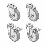 Blickle Schwerlast-Lenkrollen Set mit 4 Rollen  artikelnr: g77777