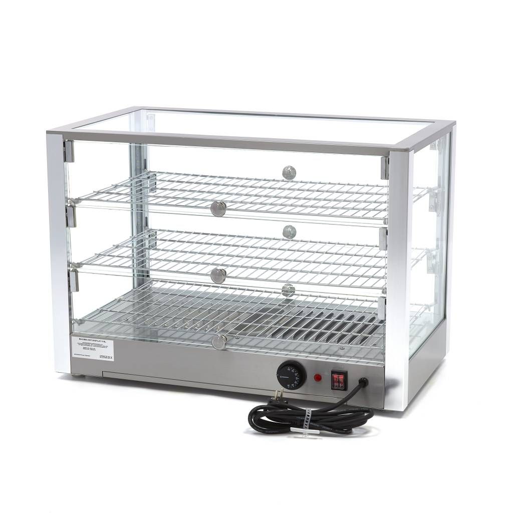 Wärmevitrine 2 Ebenen 800 W – Warmhalte-Display Mit LED, 30–85 °C, Für Gastronomie & Kiosk