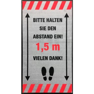  Hinweismatte / Schmutzfangmatte "Bitte halten Sie den Abstand ein!"  kaufen