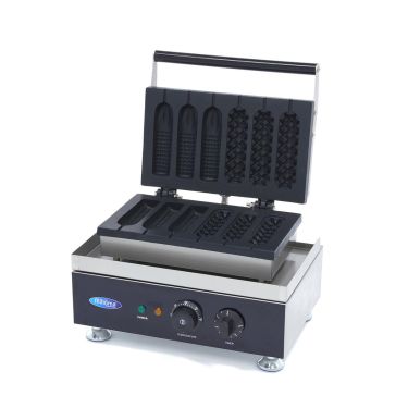  Waffeleisen Corn Dog und Hot Dog am Stiel - 6 St&uuml;ck - ca. 140 x 30 x 40 mm - mit Timer  kaufen