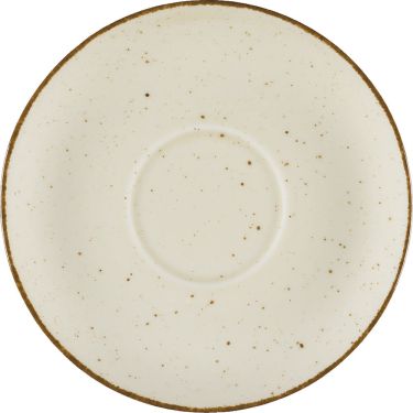 Untertasse "Aida" cremefarben, braun gesprenkelt, &Oslash; 160 mm passend zu PZ6304280  artikelnr: g74857