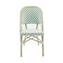  Bistrostuhl Paris Rattan &ndash; Bambus-Wei&szlig;/Pastellgr&uuml;n  kaufen