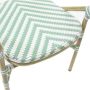  Bistrostuhl Tango Rattan &ndash; Bambus-Wei&szlig;/Pastellgr&uuml;n  kaufen