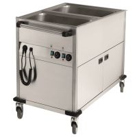 Bain-Marie Wagen 2 x GN 1/1 mit beheizter Unterschrank schmal kaufen