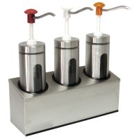 Zylindrischer Soßenspender mit Sichtfenster 3x 2 Liter kaufen