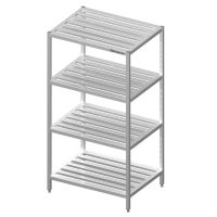 Edelstahl Regal mit Gitterrost-Böden kaufen