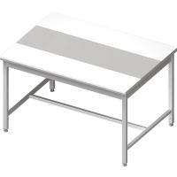  Edelstahl Zentralarbeitstisch mit mittiger Strebe mit zweiseitiger PE-Schneideplatte  kaufen