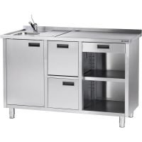  Arbeitstisch f&uuml;r Kaffeemaschine mit Sp&uuml;lbecken  kaufen