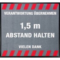 Hinweismatte / Schmutzfangmatte "1,5 m Abstand halten" kaufen