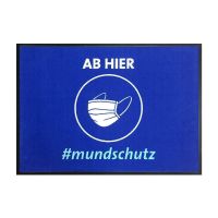  Hinweismatte / Schmutzfangmatte blau "ab hier #mundschutz"  kaufen