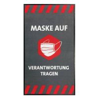 Hinweismatte / Schmutzfangmatte "Maske auf - Verantwortung tragen" kaufen