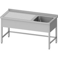  Edelstahl Spültisch ohne Grundboden, 170 x 60 x 85 cm - 1 Becken rechts  kaufen