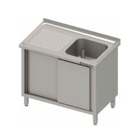 Spülschrank mit Schiebetüren 100 x 60 x 85 cm - 1 Becken rechts kaufen