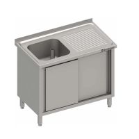 Spülschrank mit Schiebetüren 110 x 70 x 85 cm - 1 Becken links kaufen