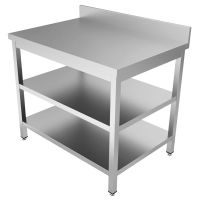  Arbeitstisch aus Edelstahl mit Grundboden & Zwischenboden Pro  kaufen