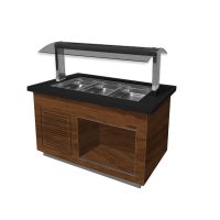  Salatbar Premium Line SB-K130 braun/schwarz f&uuml;r 3 x 1/1 GN  kaufen