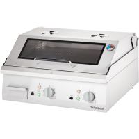 Elektro Griddleplatte mit Haube 700 ND - gerillt - 2 Heizzonen kaufen