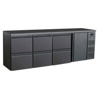  Flaschenkühltisch BBC460 schwarz - 698L - 1 Tür + 6 Schubladen  kaufen