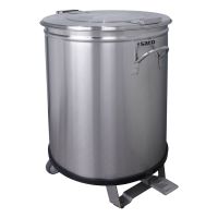  Edelstahl M&uuml;lleimer 50 L mit Fu&szlig;pedal & Softclosedeckel  kaufen