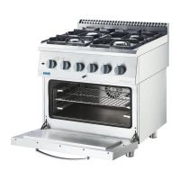  Gasherd Basic mit 4 Brennern (4x3,5) und Elektro-Umluft-Backofen GN 2/1  kaufen