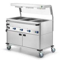  Bain-Marie Wagen 3x GN1/1 mit Hustenschutz &  Halogen-Oberhitze  kaufen