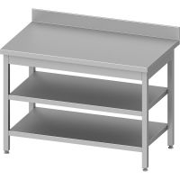 Edelstahl Arbeitstisch ECO mit Grund- & Zwischenboden  kaufen