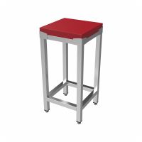  Hackblock aus Polyethylen rot + Untergestell - 80 x 80 x 85 cm  kaufen