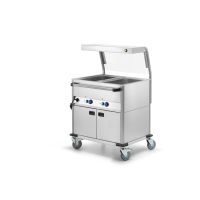 Bain-Marie Wagen 2x GN1/1 & Hustenschutz mit LED-Beleuchtung und Frontglas  kaufen