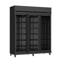  Getränkekühlschrank Unnicool mit 3 Glastüren – 1180L - Schwarz  kaufen