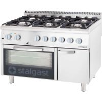 Gasherd 700 ND - 6 Brenner mit Elektrobackofen (GN 2/1)  artikelnr: g33814