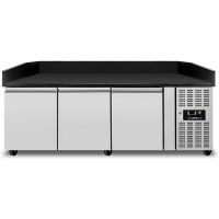  Pizzatheke mit 3 T&uuml;ren &ndash; Schwarzer Granit &ndash; 202 x 80 x 100 cm  kaufen