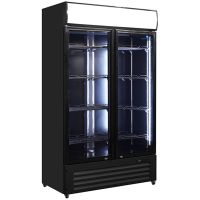  Display Getr&auml;nkek&uuml;hlschrank Unnicool schwarz - 2 T&uuml;ren - 900 Liter  kaufen
