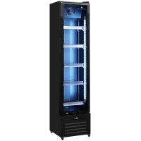  Getr&auml;nkek&uuml;hlschrank schwarz mit T&uuml;r - 164 Liter - schmal  kaufen