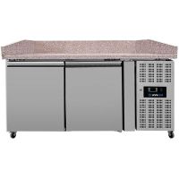 Pizzak&uuml;hltisch UnniCool 2 T&uuml;ren - 151 &times; 80 &times; 100 cm -  Granit  artikelnr: g75914