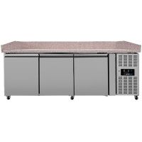 Pizzakühltisch UnniCool 3 Türen - 202 × 80 × 100 cm - Granit artikelnr: g75913