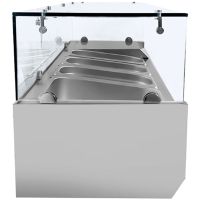 Pizzakühlaufsatz mit Glasabdeckung – 120 cm - 4 x GN 1/3 artikelnr: g75758
