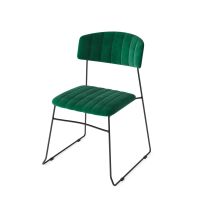 Stapelstuhl Mundo Velours gepolstert Gr&uuml;n  artikelnr: g55813-001
