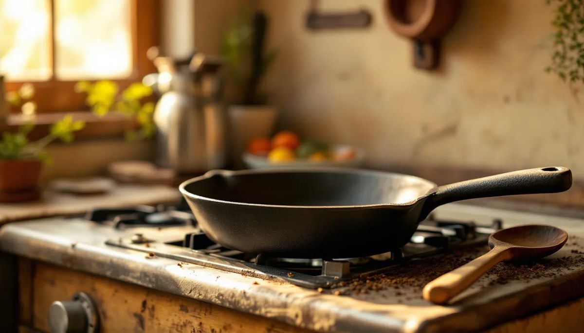 Gusseisenpfanne einbrennen